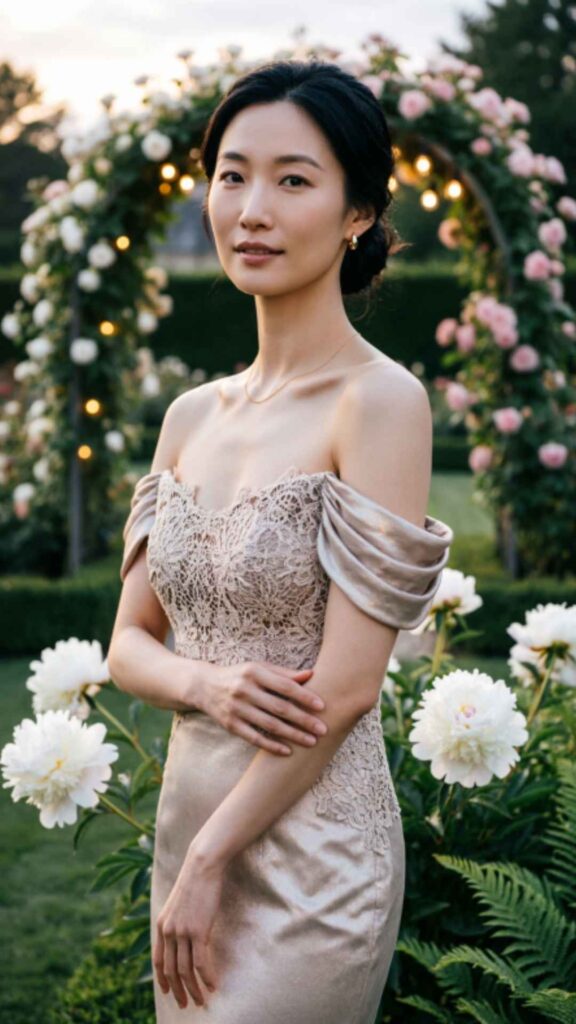 Off-Shoulder Evening Gown