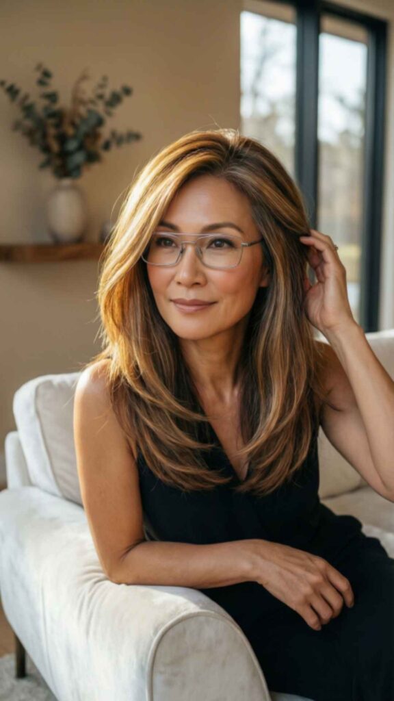 Shoulder-Length Blunt Cut with Highlights