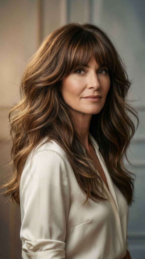 Curtain Bangs with Medium Hair