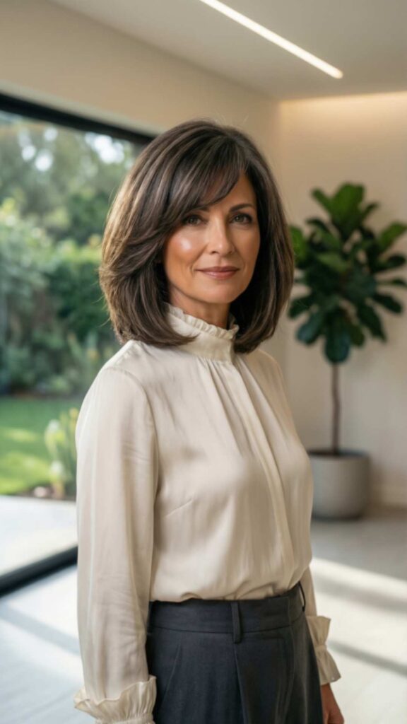 Angled Bob with Side Bangs