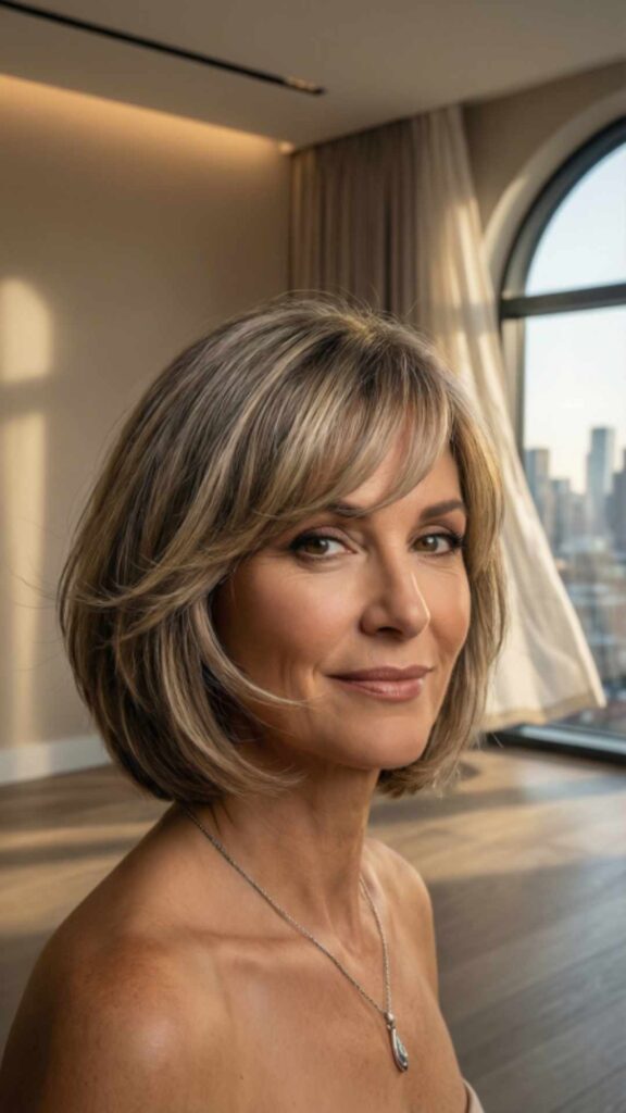 Classic Bob with Side Curtain Bangs