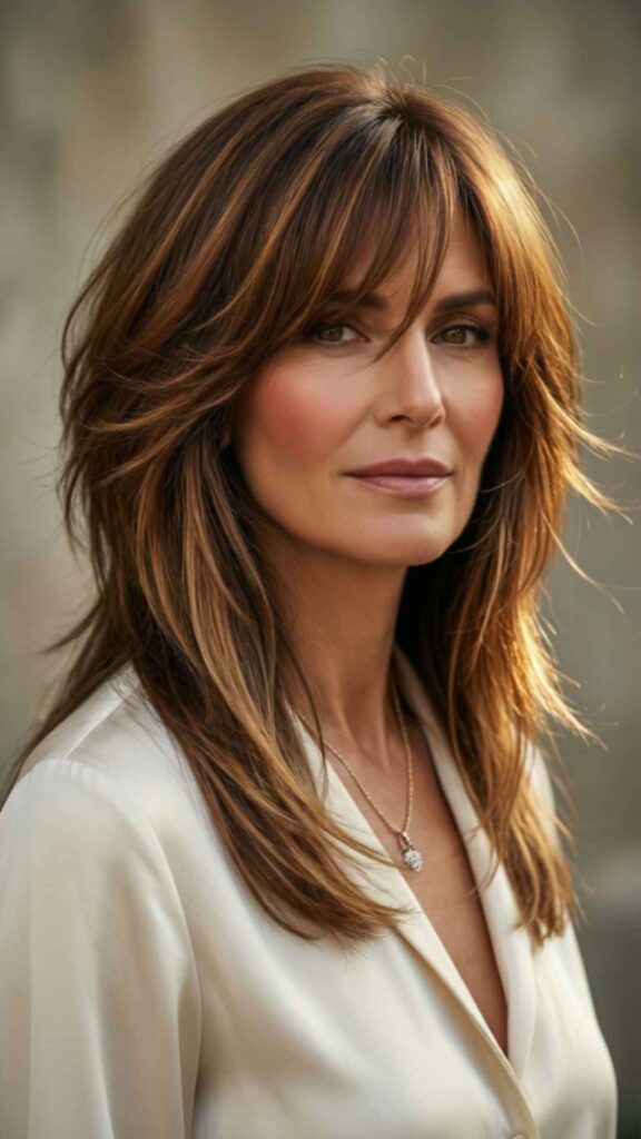 Layered Cut with Feathered Side Bangs