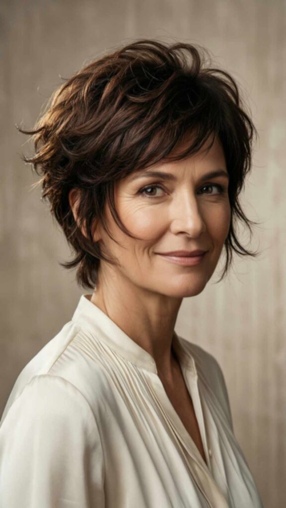 Textured Pixie With Volume On Top