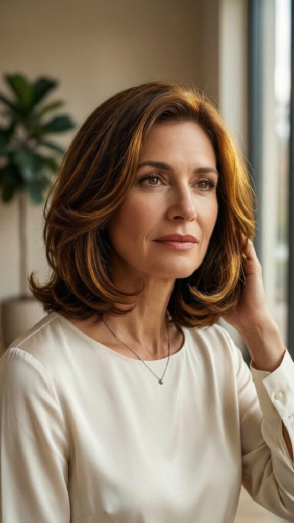 Chin-Length Curved Bob