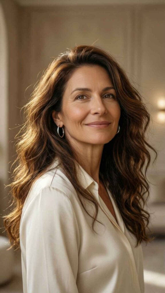 Loose Curls With Side Flow