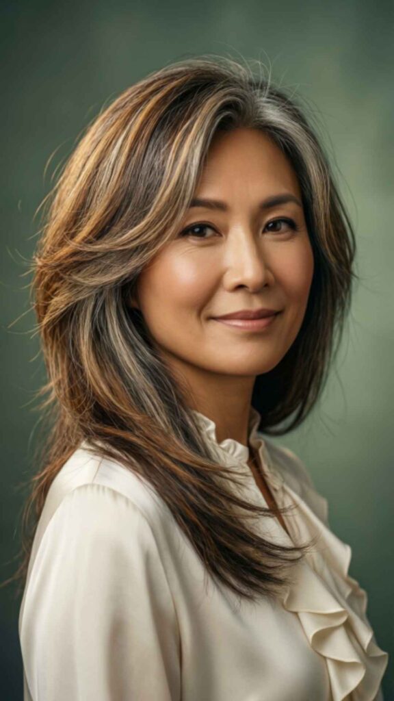 Medium Cut With Face Layers And Highlights