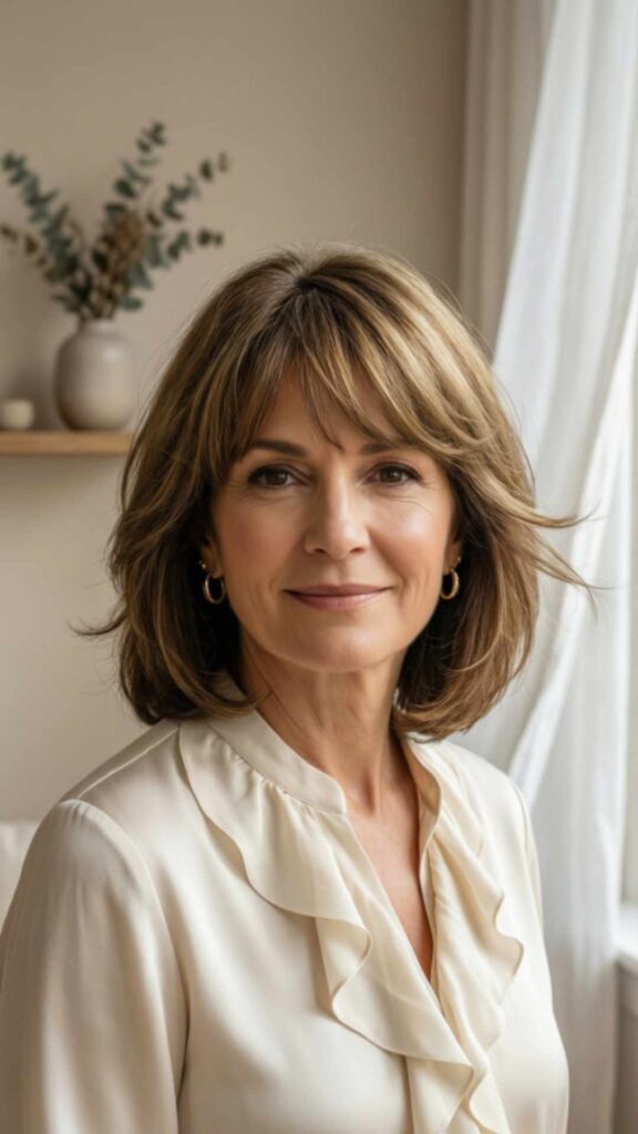 Classic Medium Bob With Gentle Layers