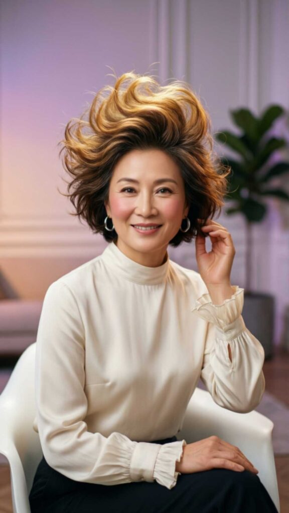 Short Wavy Cut With Crown Height