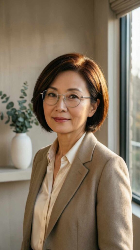 Side-Parted Short Cut