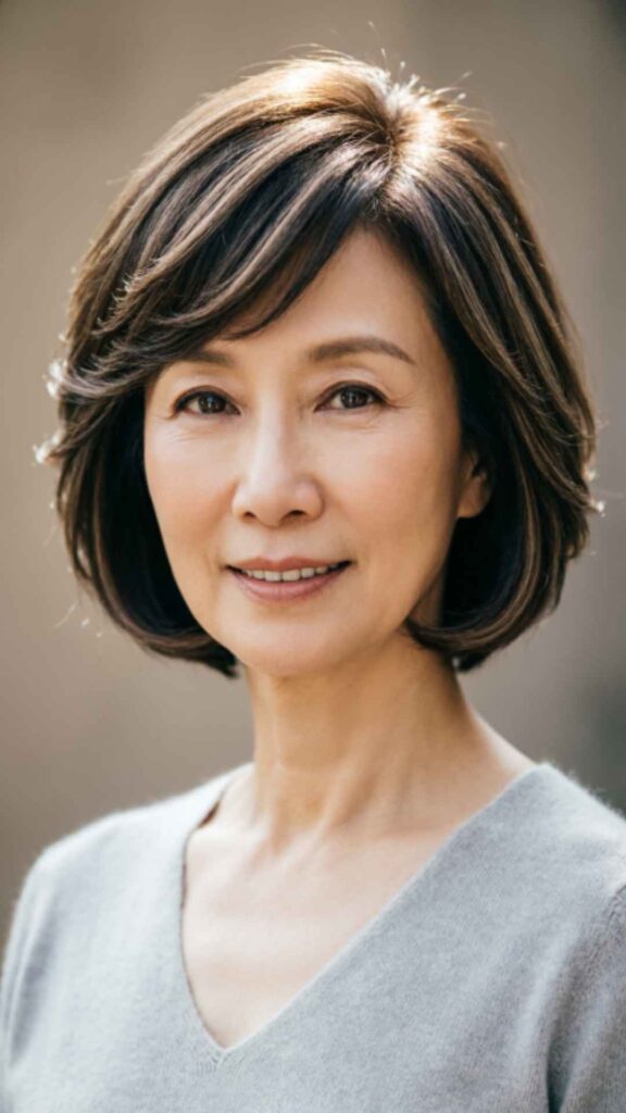 Side-Swept Bangs with Bob