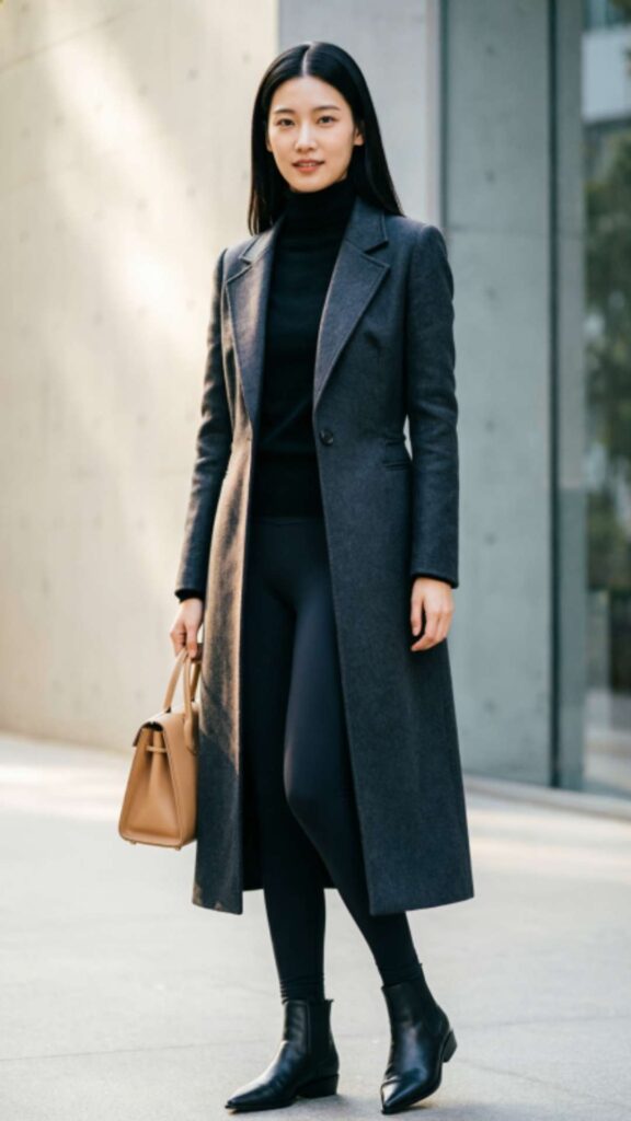 Long Coat and Leggings Ensemble