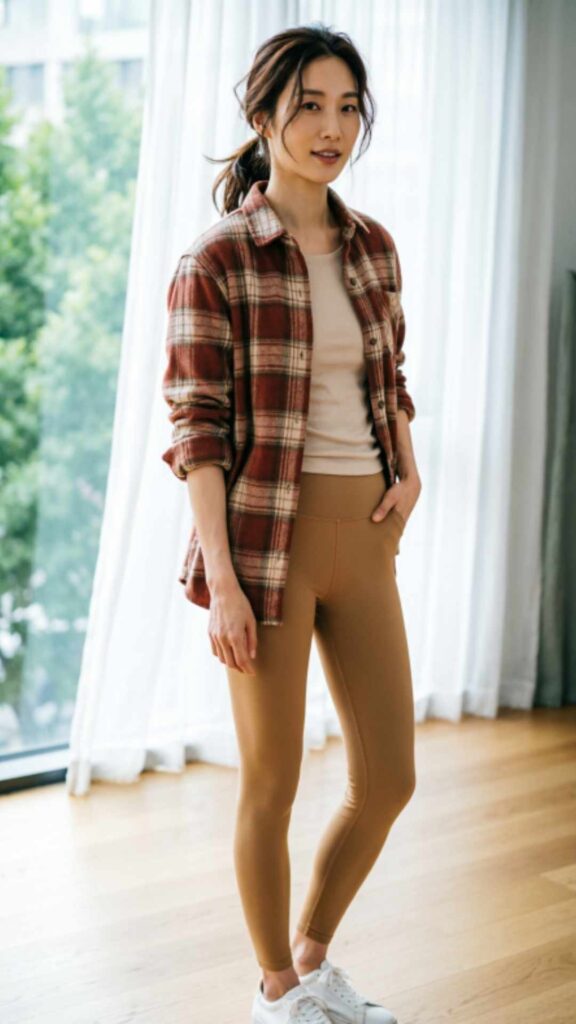 Flannel Shirt and Leggings