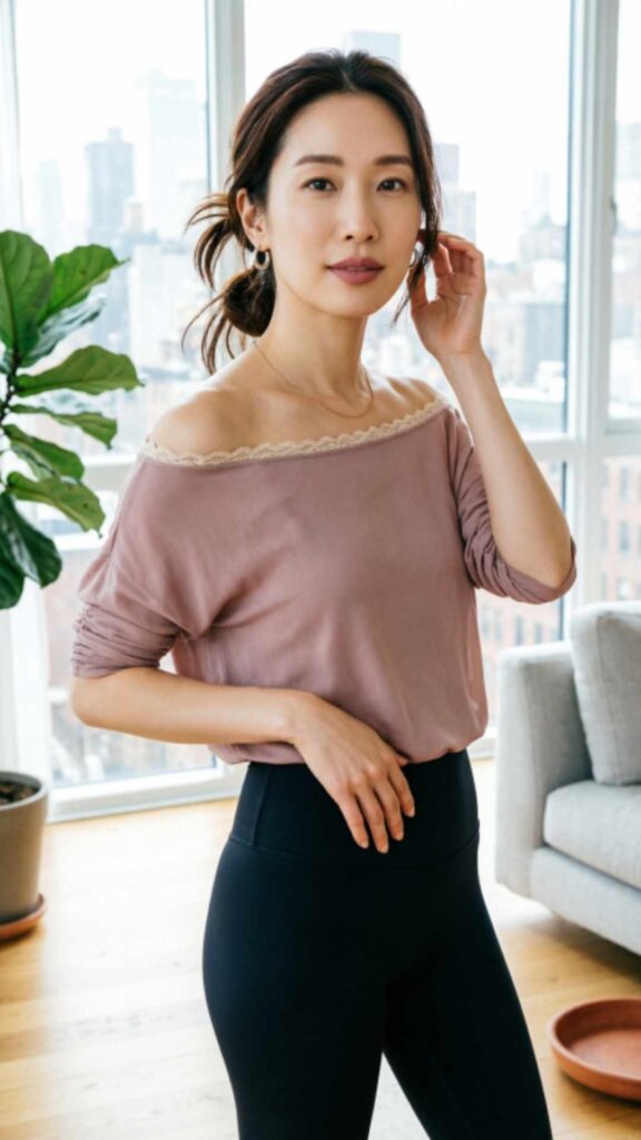 Off-Shoulder Top and Leggings