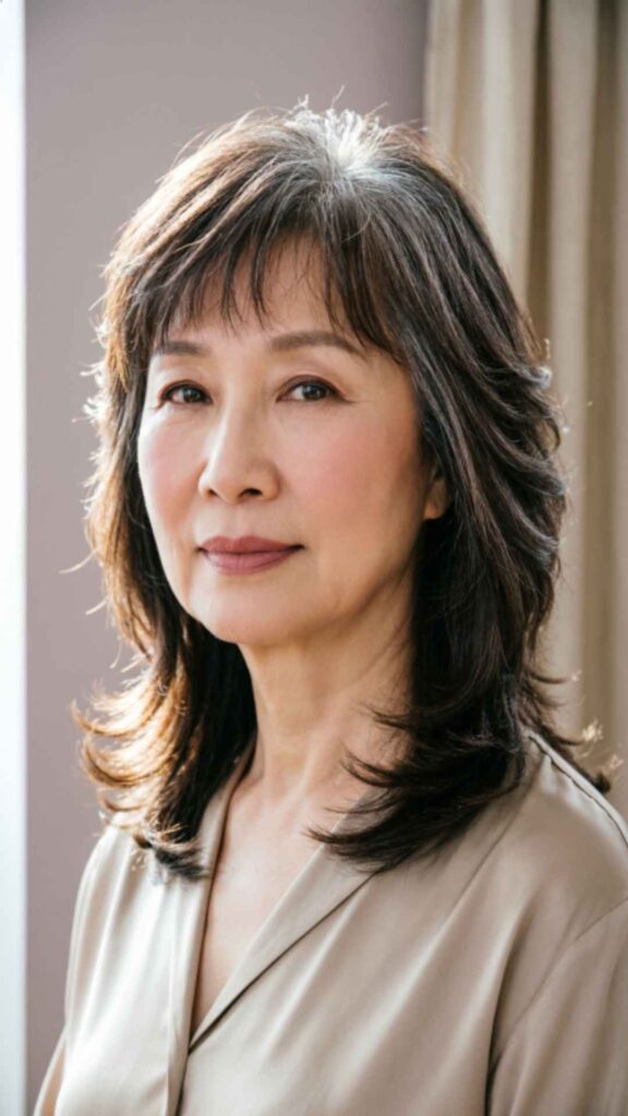 Medium Cut with Wispy Bangs