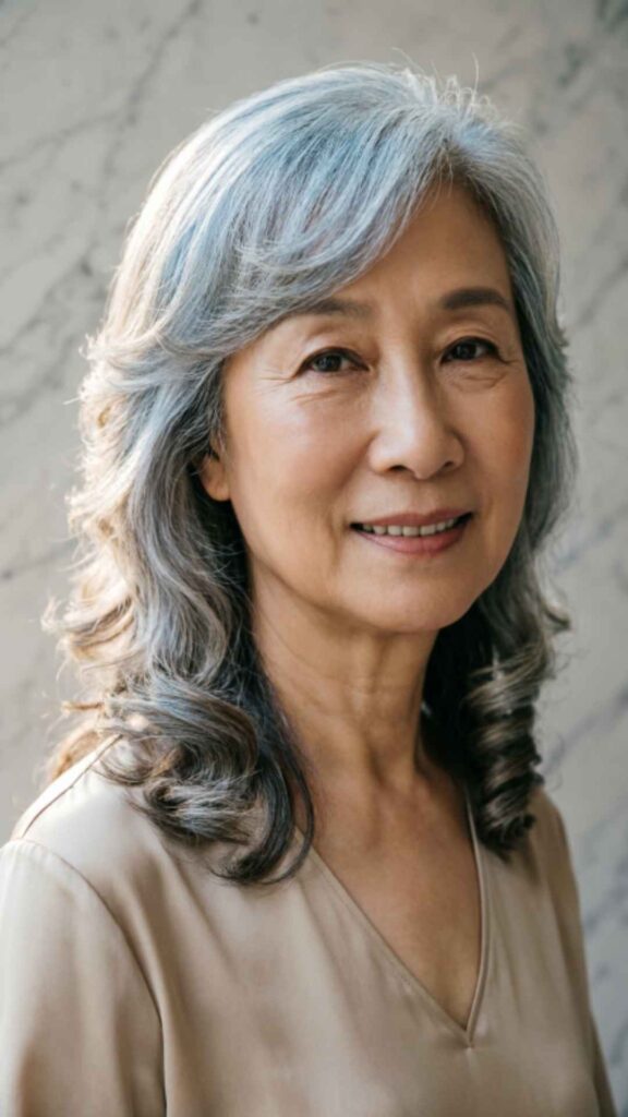 Side-Swept Bangs with Medium Hair