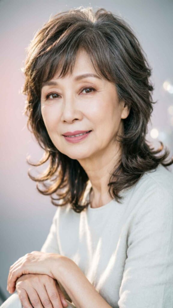 Mid-Length Shag with Bangs