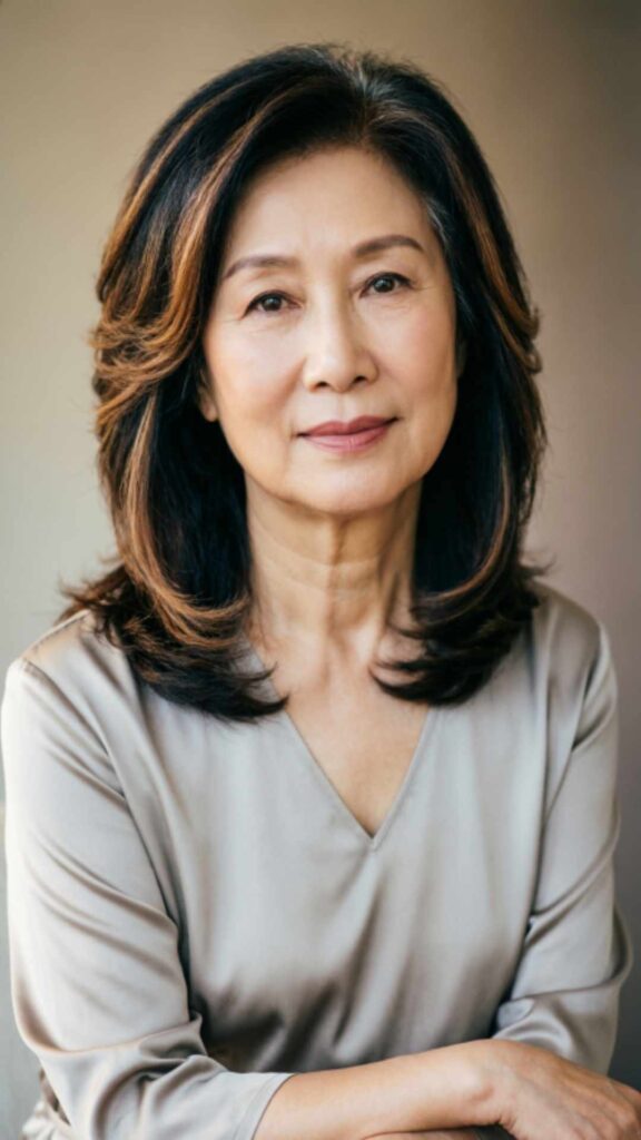 Layered Shoulder-Length with Highlights