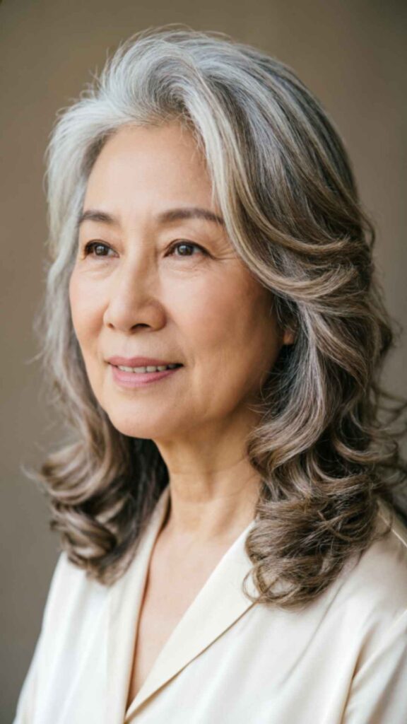 Shoulder-Length Hair with Highlights