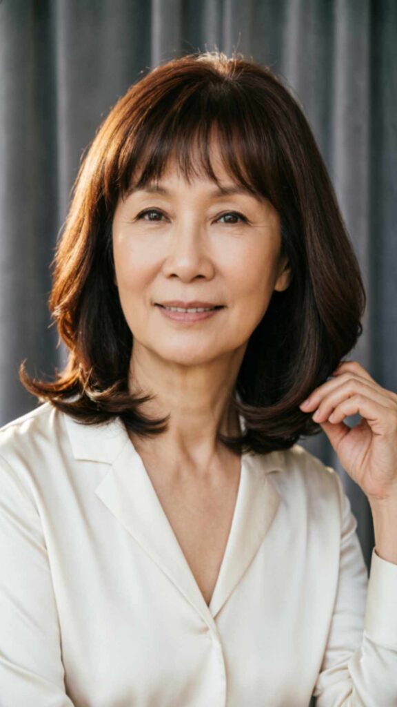 Classic Medium Bob With Bangs