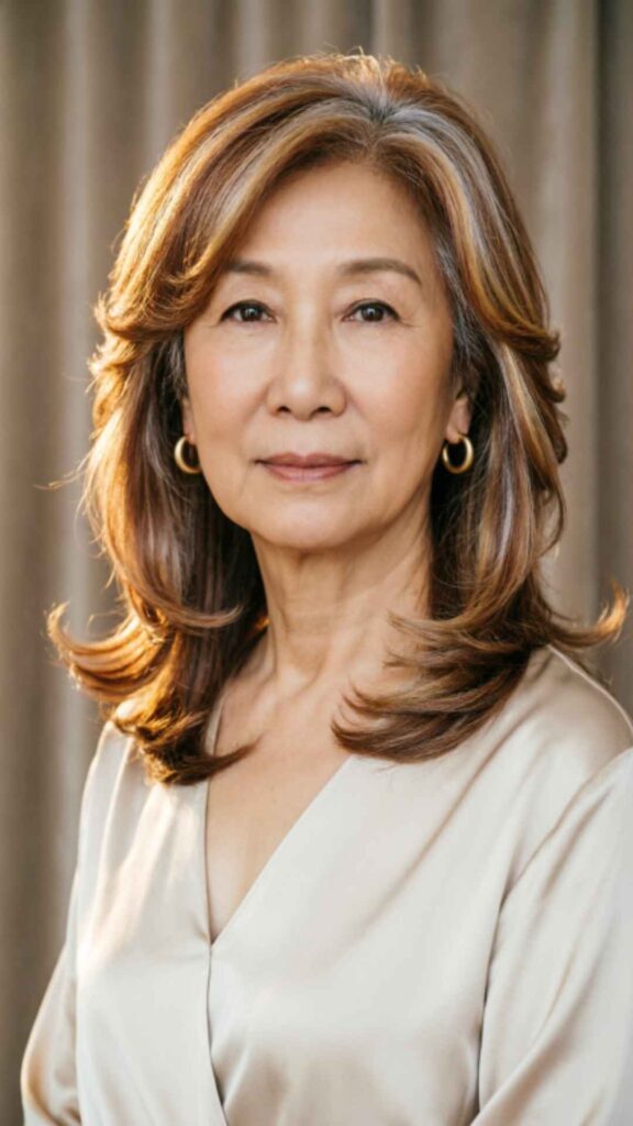 Layered Medium Hair With Highlights