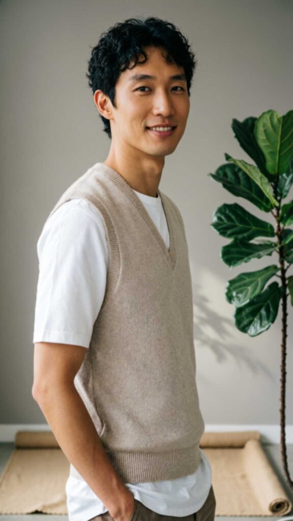 Casual Vest over Shirt