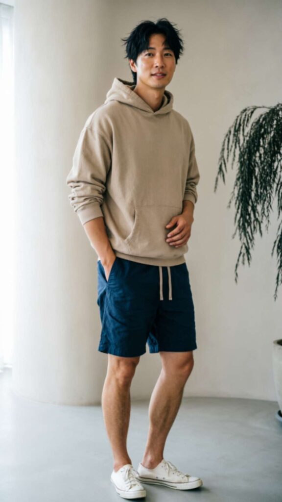 Casual Hoodie with Shorts