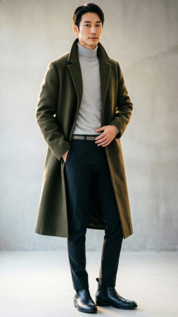 Long Coat with Layered Outfit