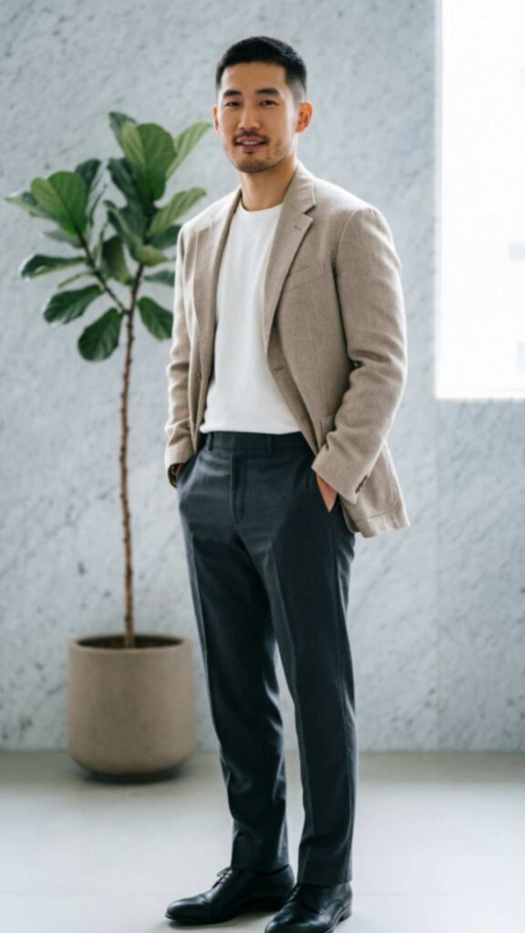 Casual Blazer with T-Shirt