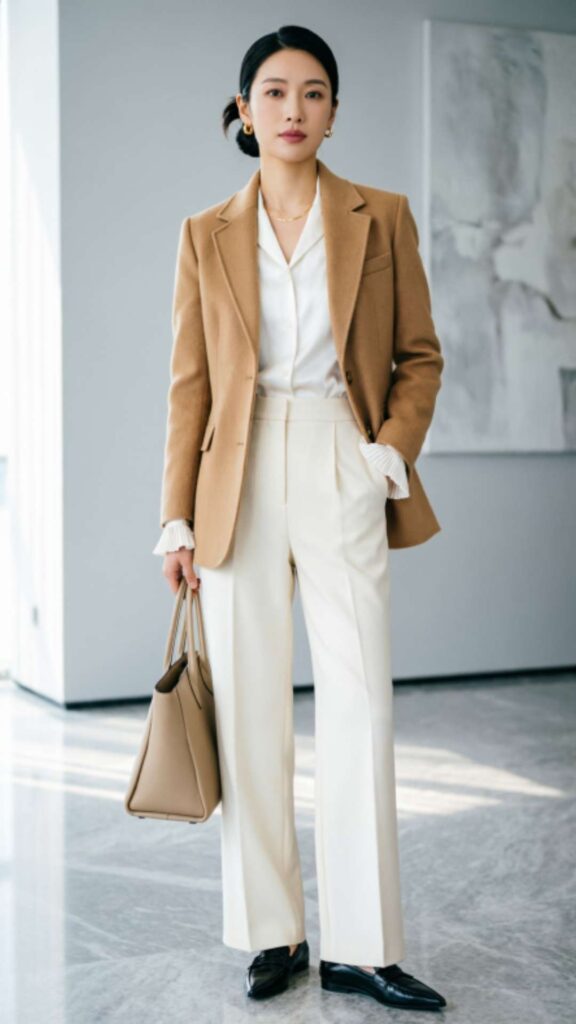 Pencil Skirt with Button-Down Shirt