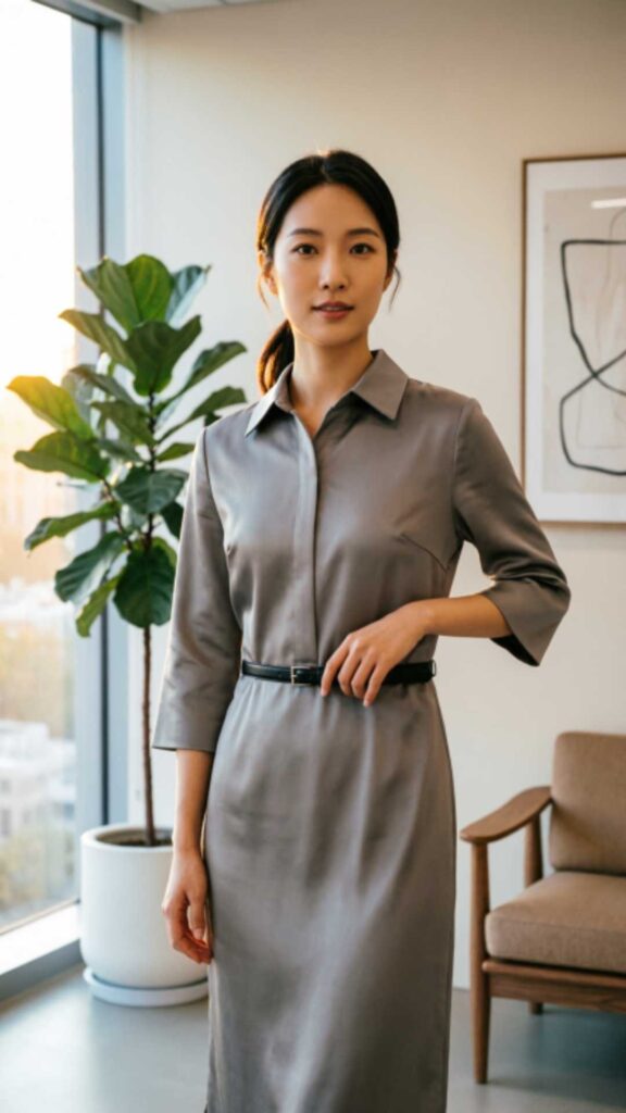 Shirt Dress with Belt