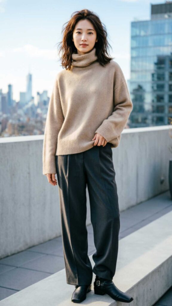 Cozy Turtleneck and Wide-Leg Pants