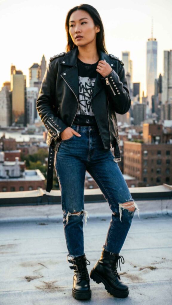 Edgy Moto Jacket Outfit
