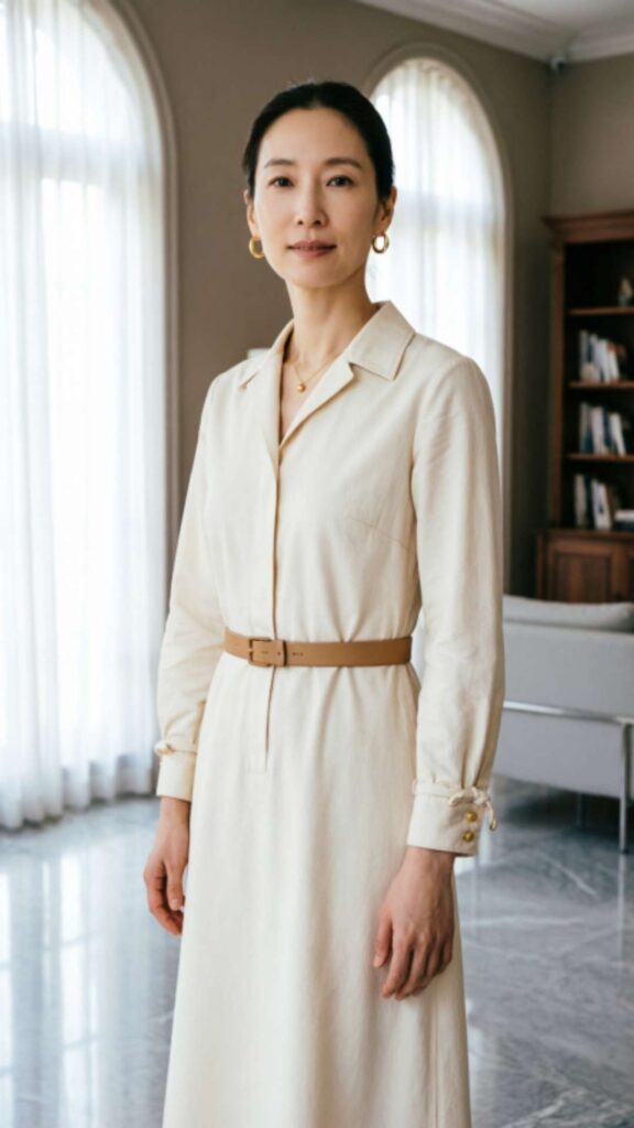 Shirt Dress with Classic Belt