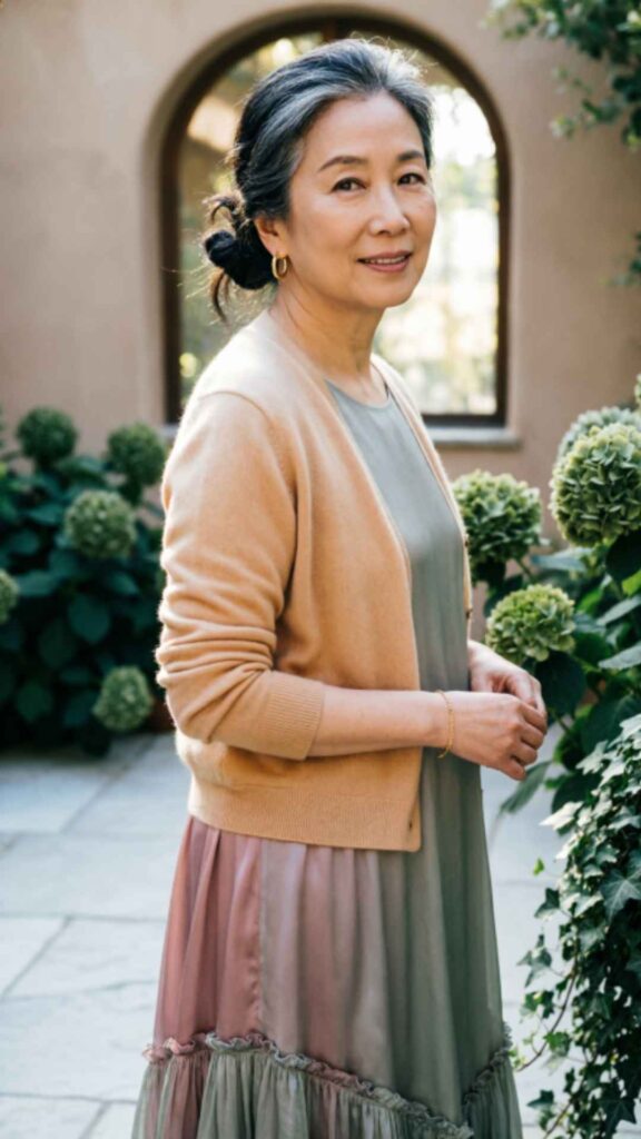 Maxi Dress with Lightweight Cardigan