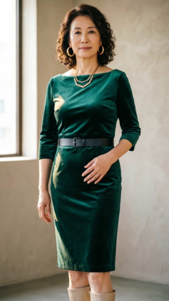 Shift Dress with Statement Accessories