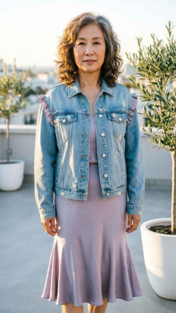 Denim Jacket with Midi Dress