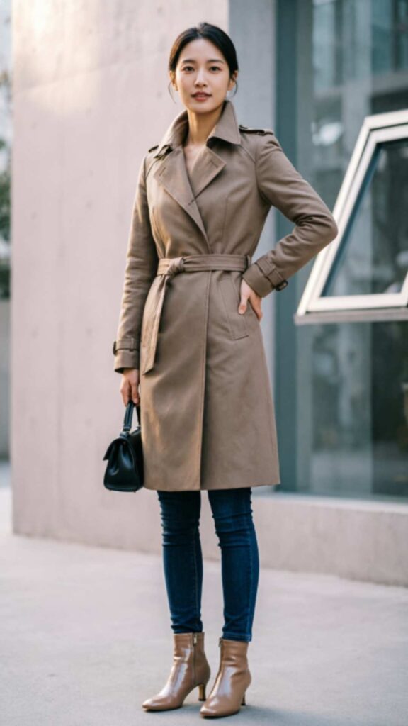 Trench Coat with Skinny Jeans