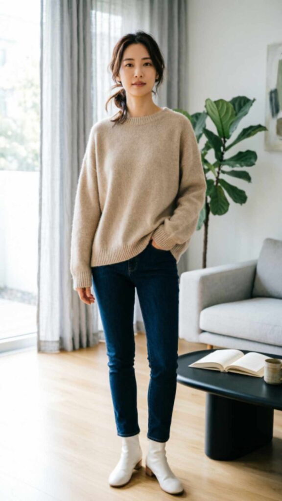 Cozy Sweater and Skinny Jeans