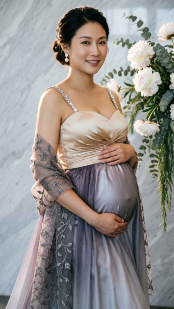 Elegant Evening Maternity Dress