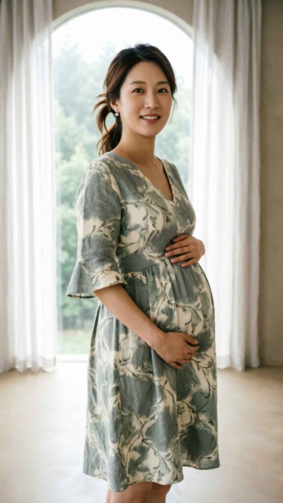 Printed Maternity Dress Style