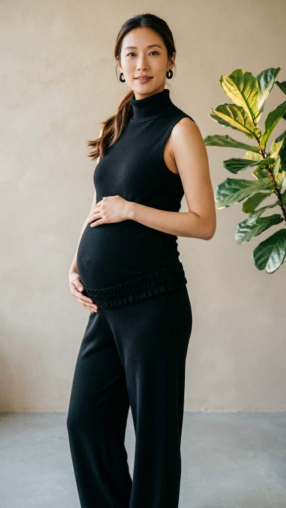 Simple Black Maternity Outfit