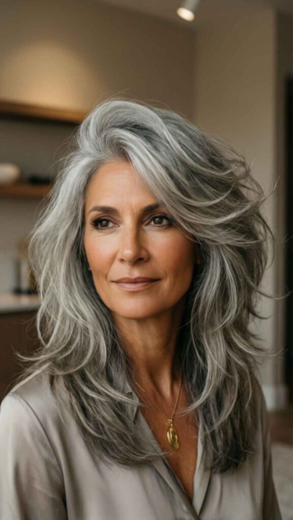 Layered Shag with Volume at the Crown