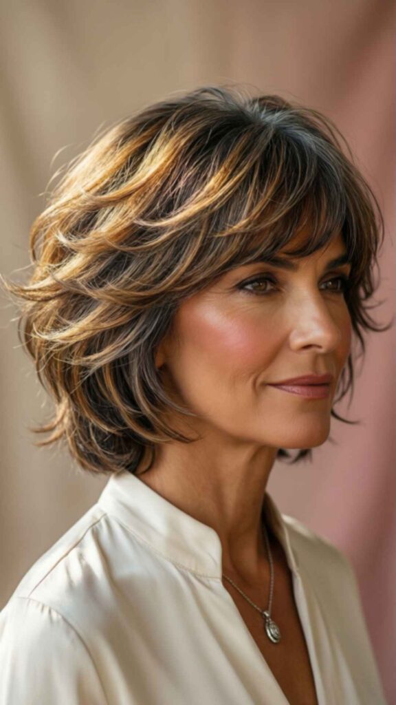 Short Shag with Layered Bangs