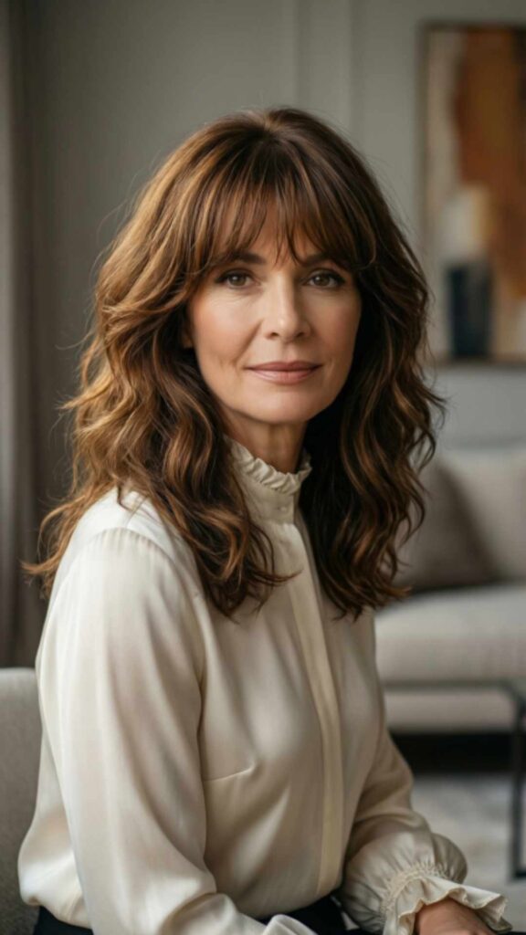 Wispy Bangs With Mid-Length Hair