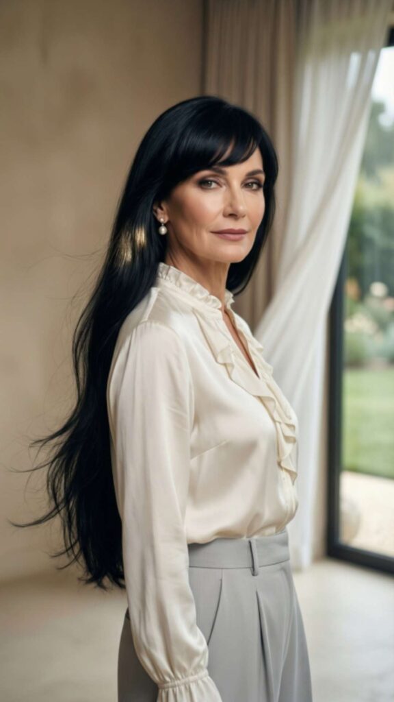 Straight Hair With Side Bangs