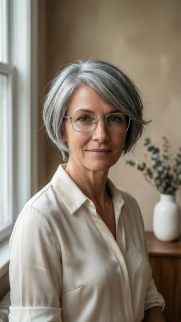 Soft Crop With Natural Gray Tones