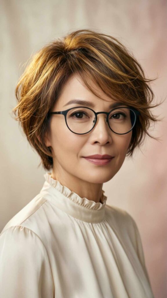 Soft Layered Pixie With Highlights