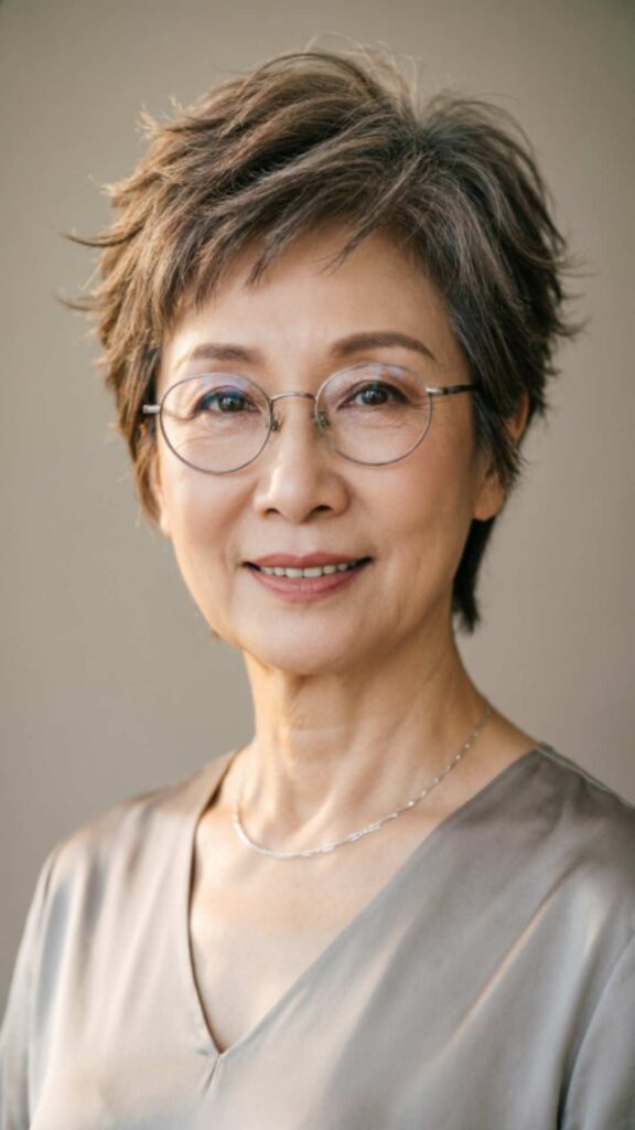 Choppy Pixie With Glasses