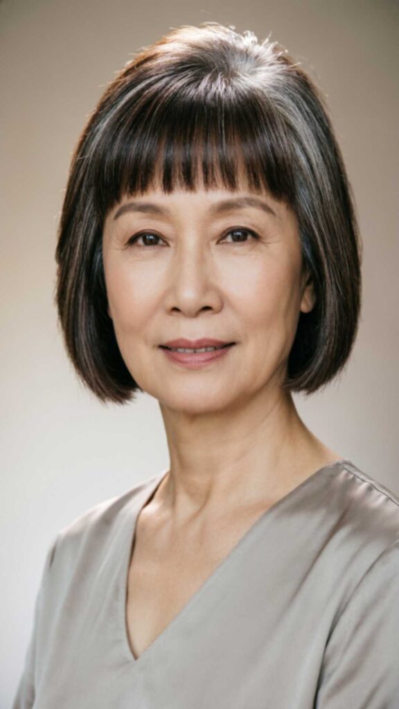 Short Bob With Blunt Bangs