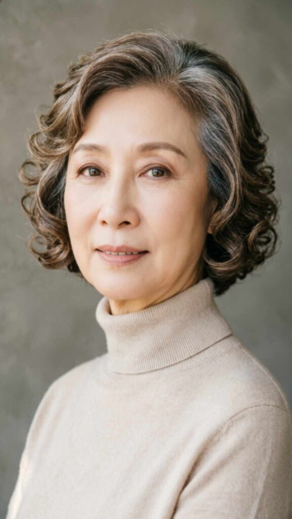 Short Curly Bob With Side Part